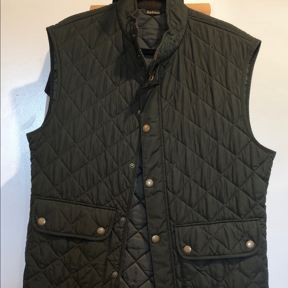Barbour Quilted Vest in Olive Green Lowerdale Gilet